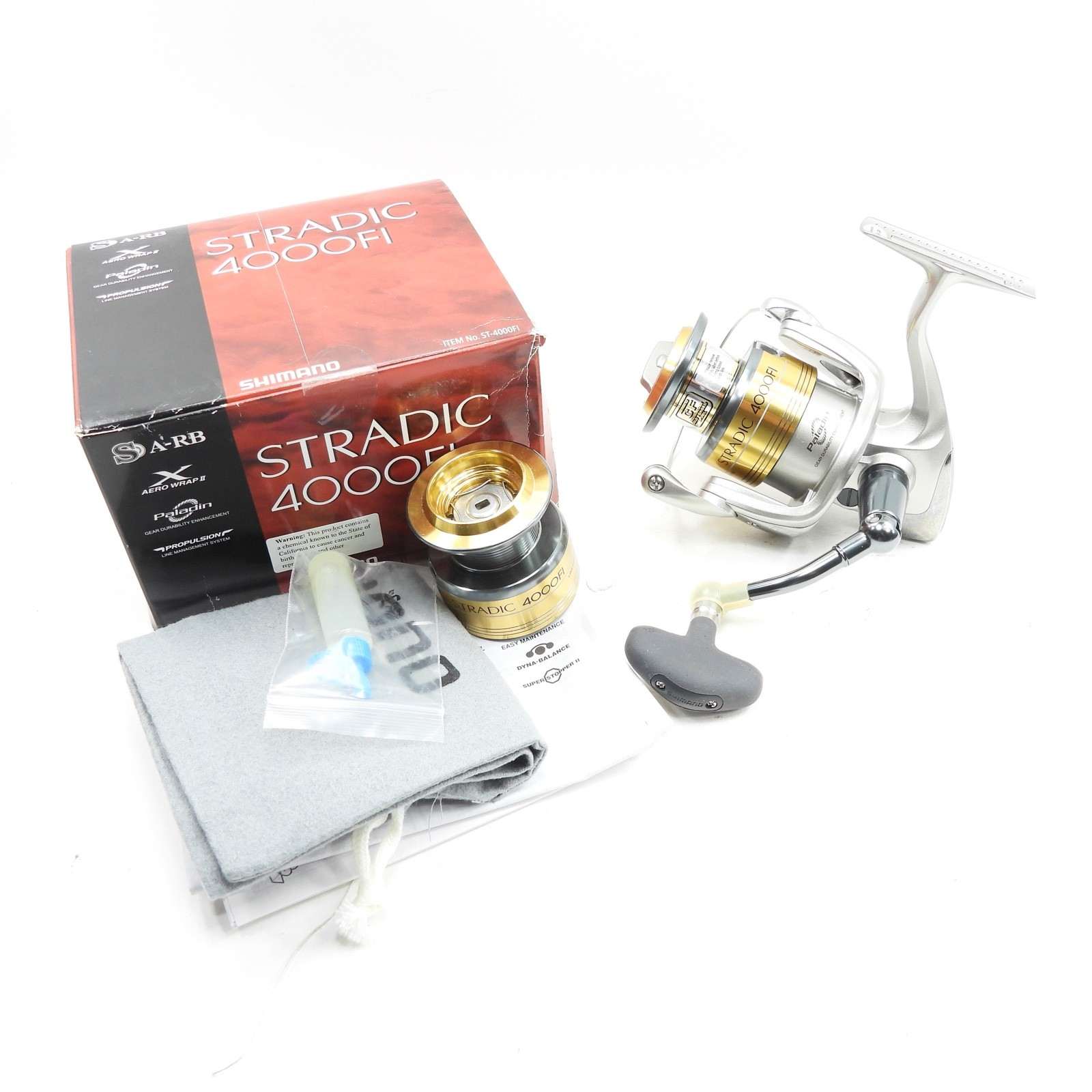Shimano Stradic 4000FI Fishing Reel. W/ Box & Spare Spool.