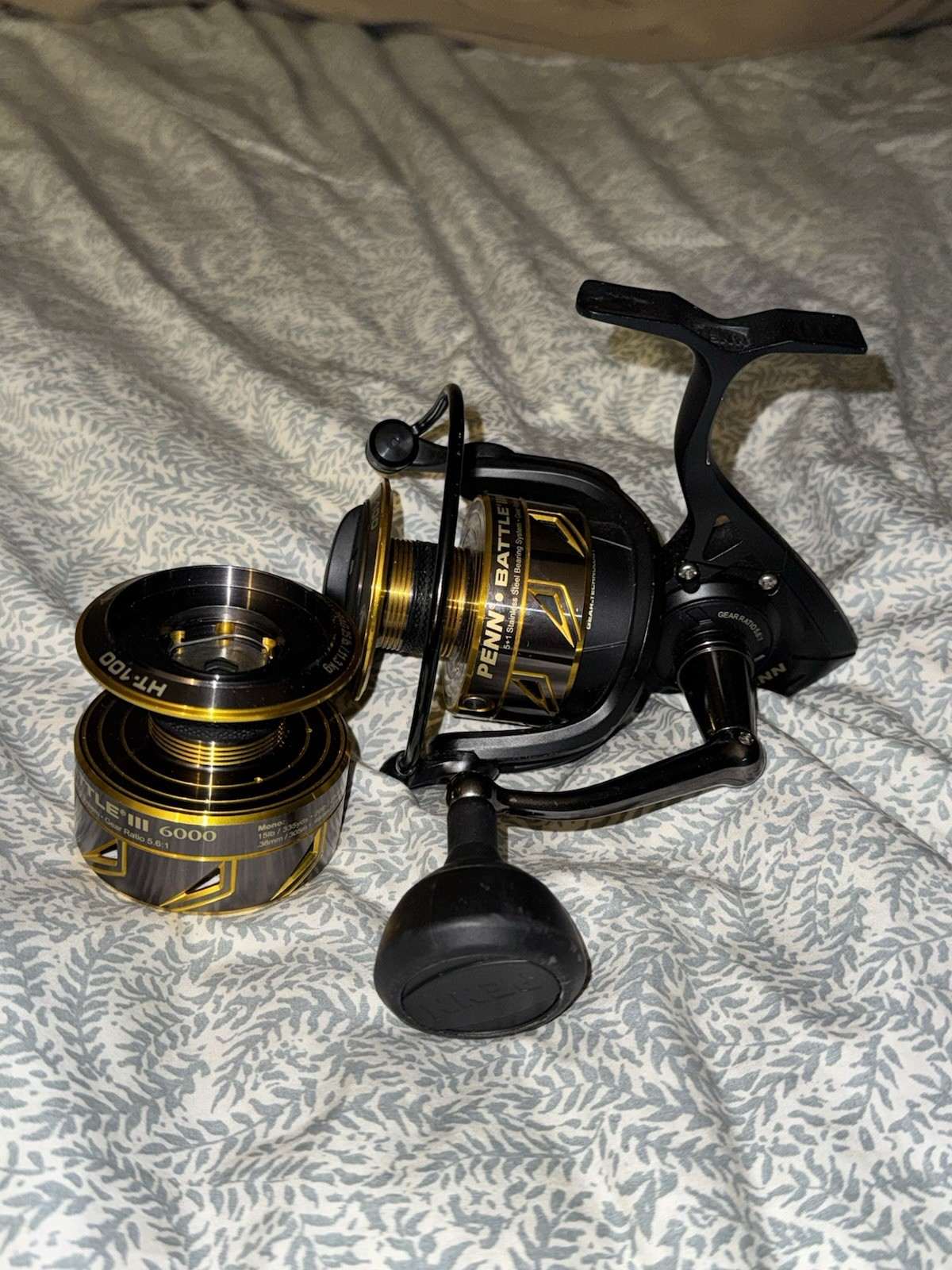 Penn Battle III 6000 Spinning Fishing Reel – Black/Gold