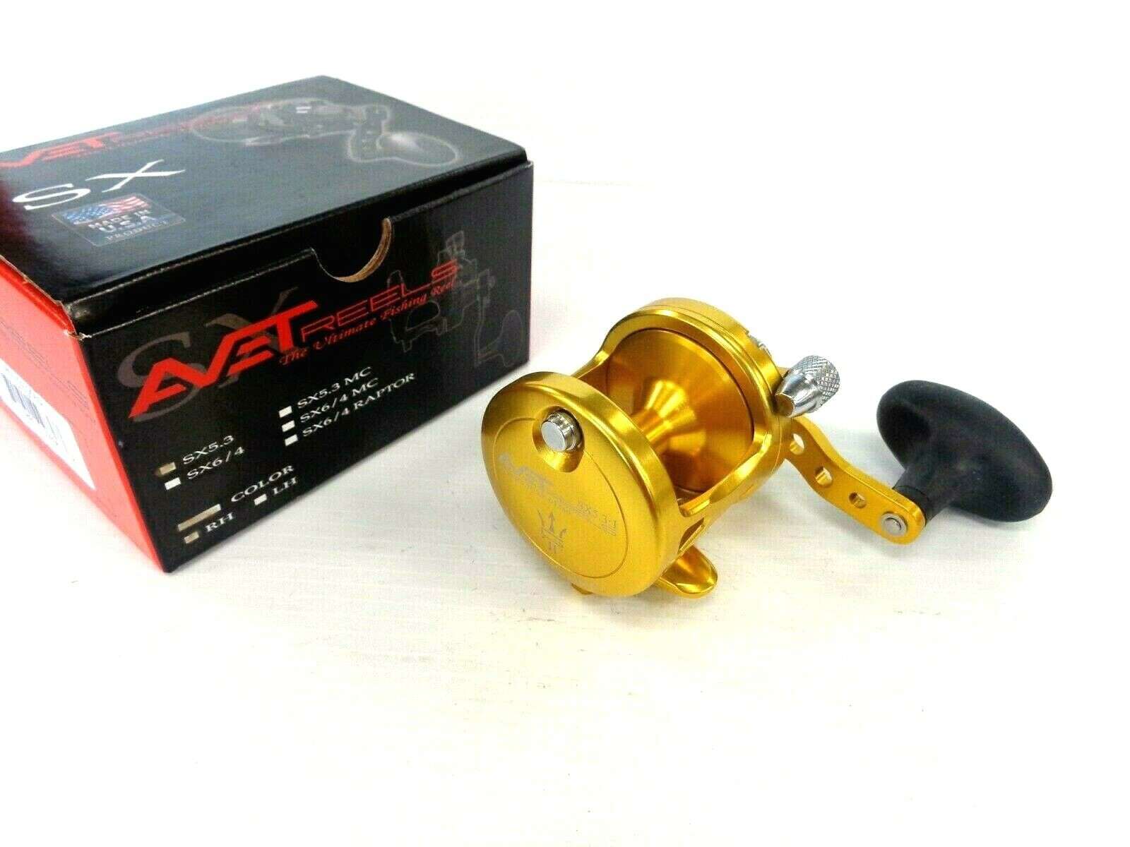 Avet SX5.3 G2 NGP Single Speed Lever Drag Reel – Right Hand – GOLD