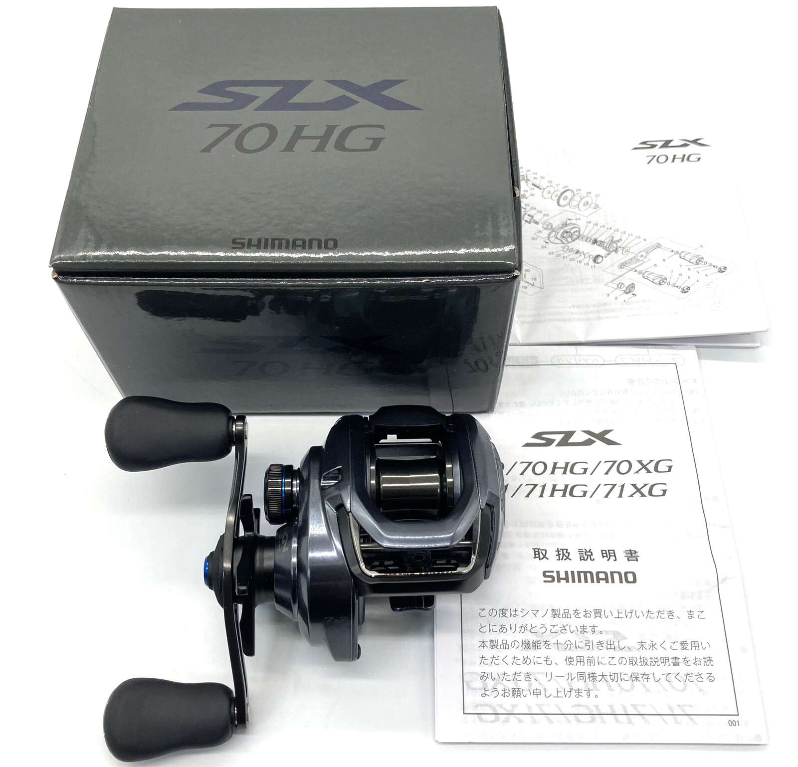 SHIMANO 24 SLX 70HG 7.2:1 Right Handed Bait Casting Reel with Box JPN “UNUSED”