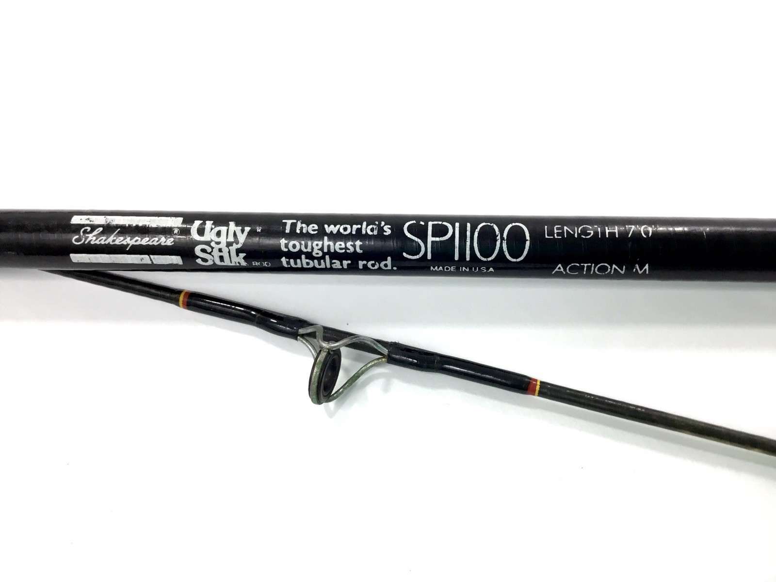 SHAKESPEARE UGLY STIK SP 1100 7′ 2pc Vintage Medium Spinning Fishing Rod CLEAN