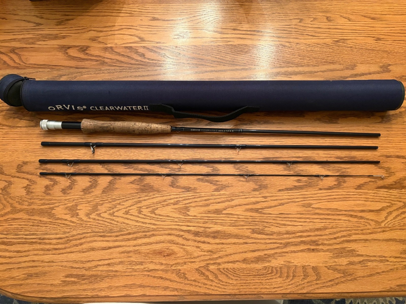 Orvis Clearwater II 8’6” Fly Rod 865-4 Tip Flex 4pc. 5 wt. 3 oz. w/ Hard Tube