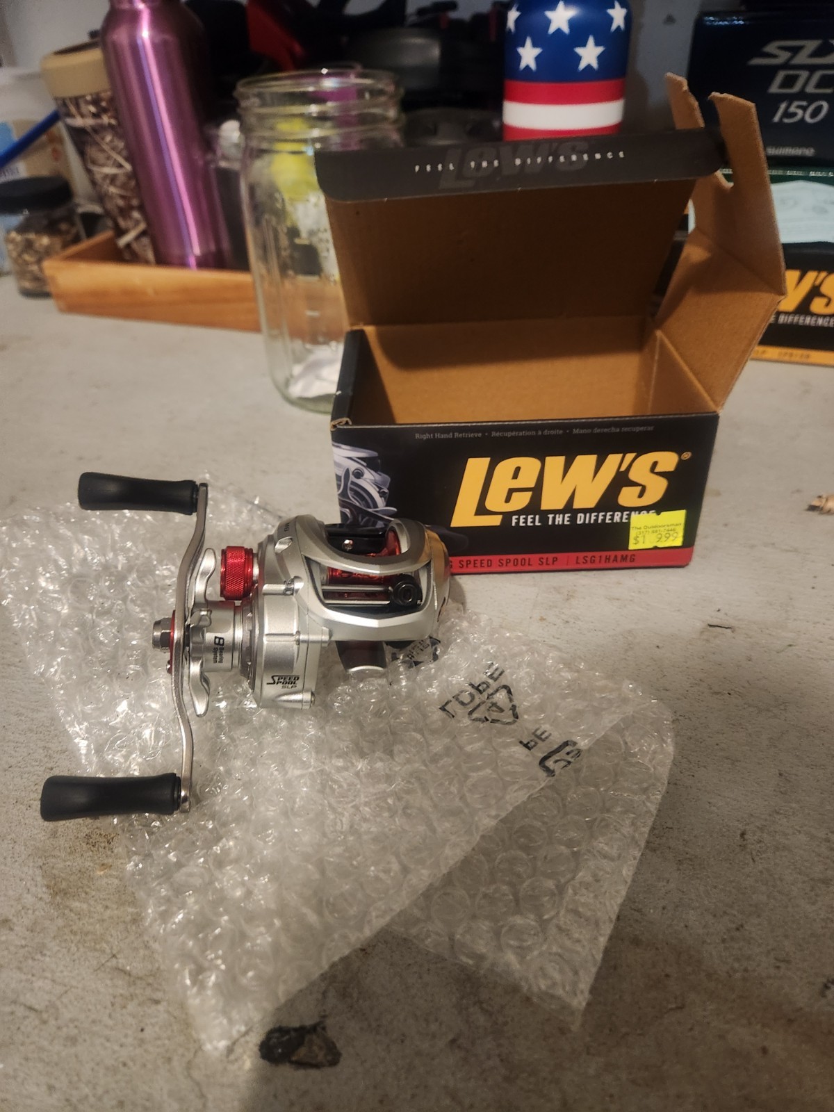 Lews LSG1HAMG Laser MG Speed Spool 8BB Baitcast Reel 6.8:1 NEW display model