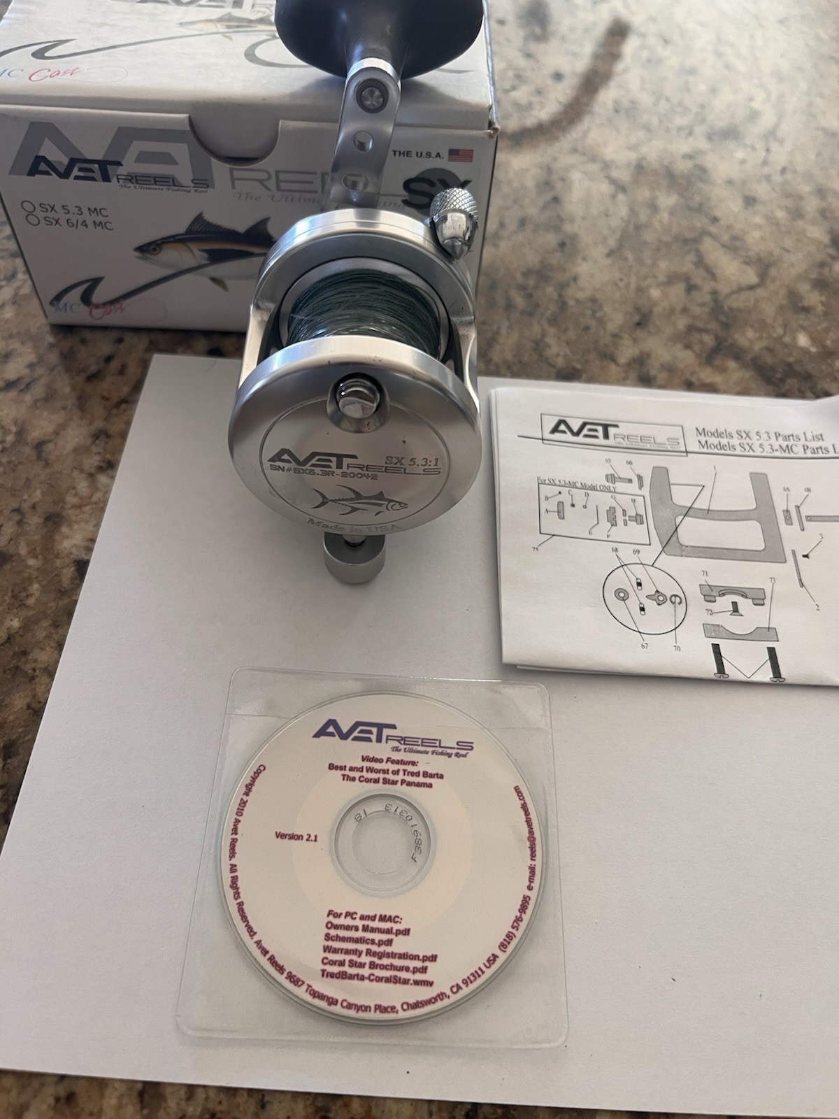 AVET SX 5.3 MasterCast (MC) One Speed- In Box and Used 5 Times Great Condition!