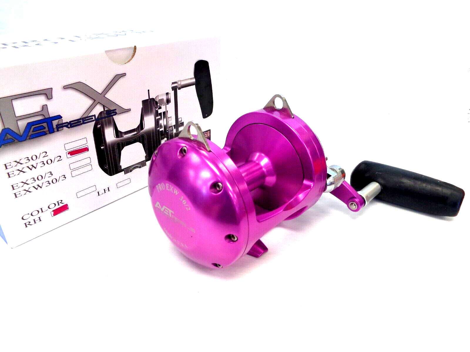 Avet EXW30/2 Two-Speed Lever Drag Reel EXW 30/2 – PURPLE – Right Handed NEW