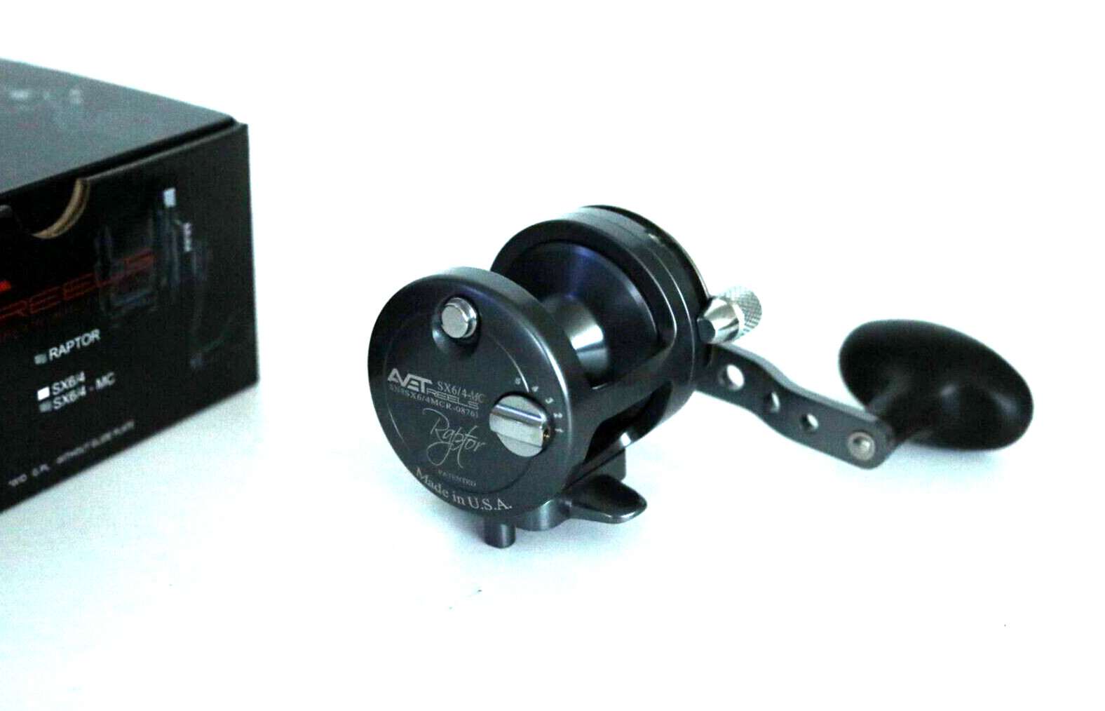 Avet SX6/4 MC RAPTOR 2-Speed Lever Drag Casting Reel – GUNMETAL – Right Hand