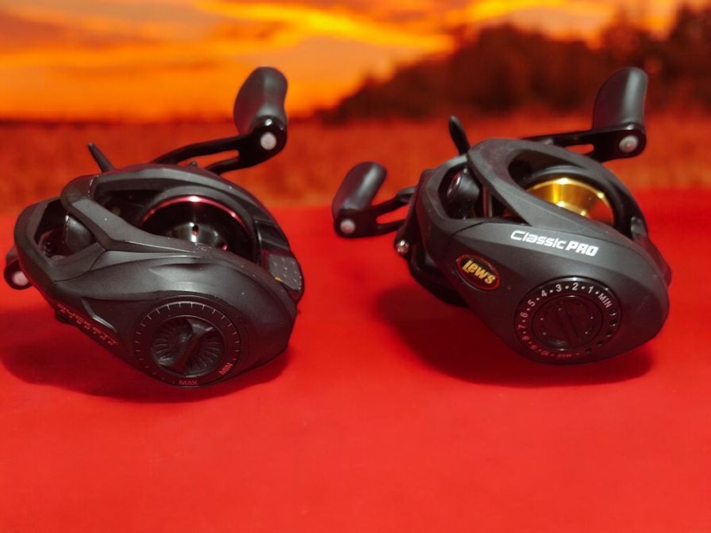 2 Bait Cast Reels; Lews Classic Pro Speed Spool CP1SH & Ducketts Paradigm CRI200