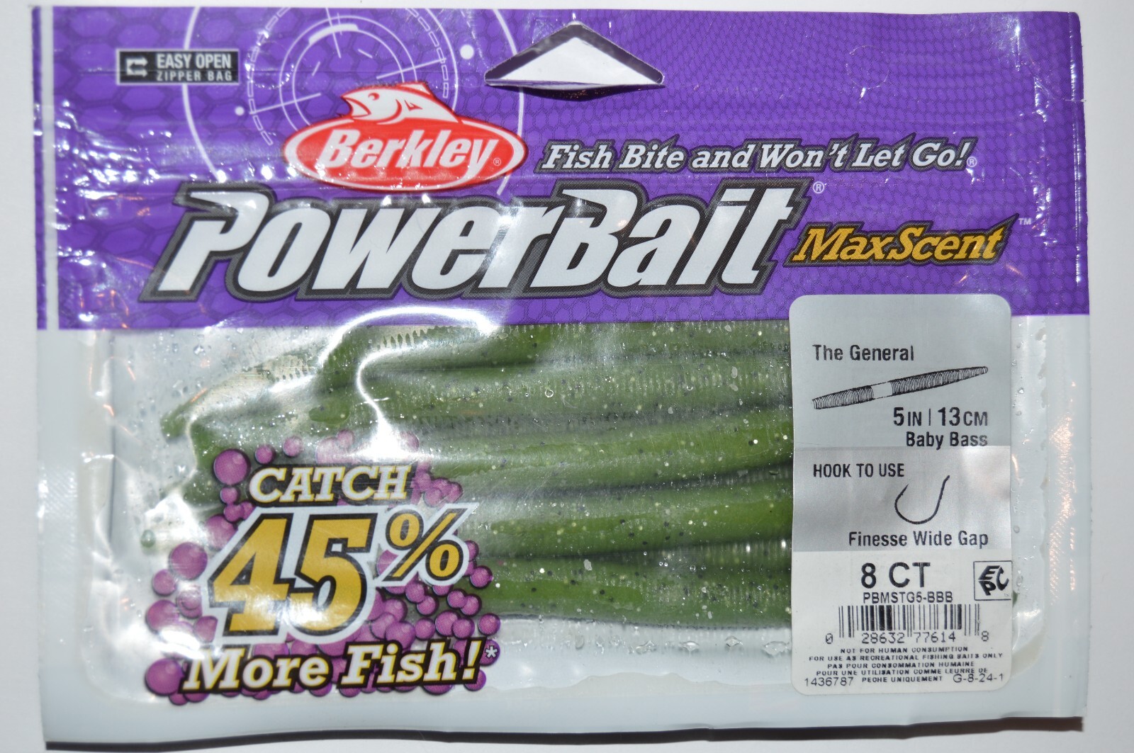 berkley powerbait maxscent 5″ the general baby bass senko