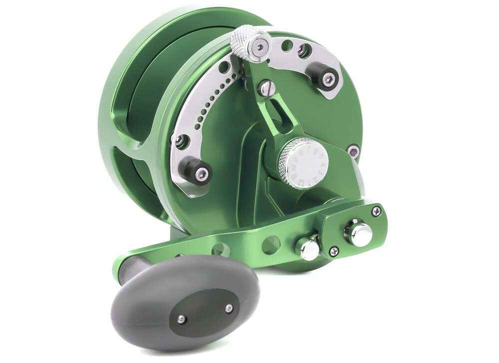 Avet HXJ 5/2 MC Two-Speed Lever Drag Casting Reel HXJ5/2MC GREEN – Right Handed