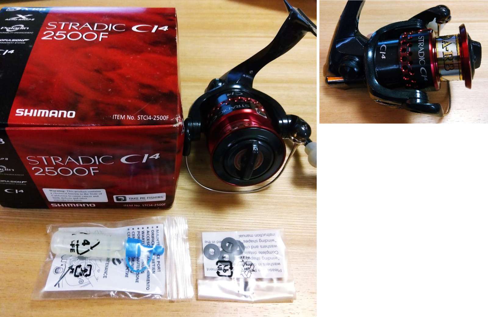 Shimano Stradic CI4 2500F Spinning Reel –Unused Rare with accessories From Japan