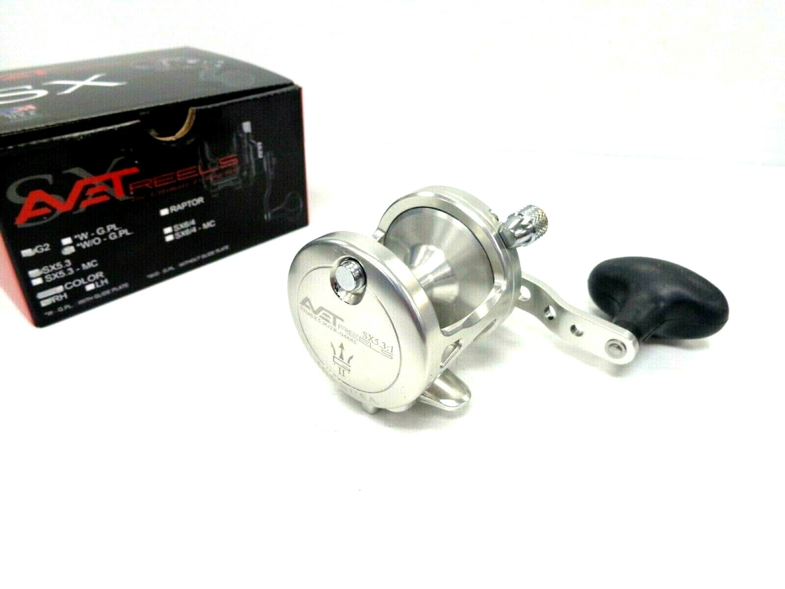Avet SX5.3 G2 NGP Single Speed Lever Drag Reel – Right Handed – SILVER
