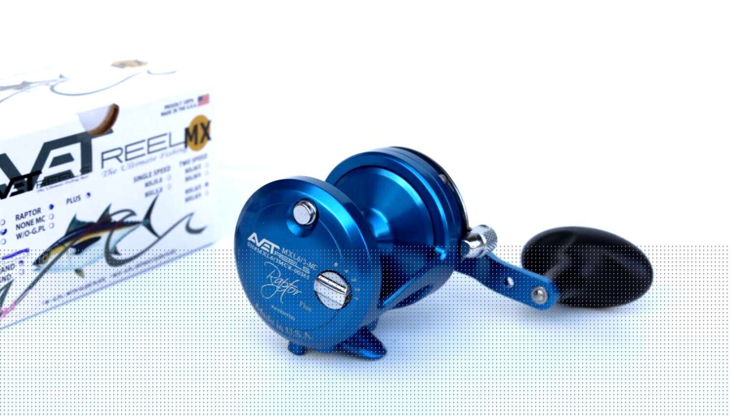 Avet MXL6/3 MC RAPTOR PLUS 2-Speed Lever Drag Reel – BLUE – Right Hand New