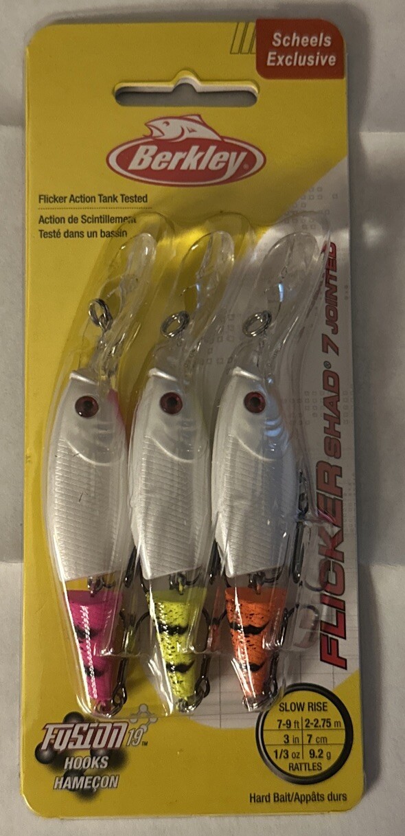 3-Pack Berkley Flicker Shad 7 Jointed Limited Edition
