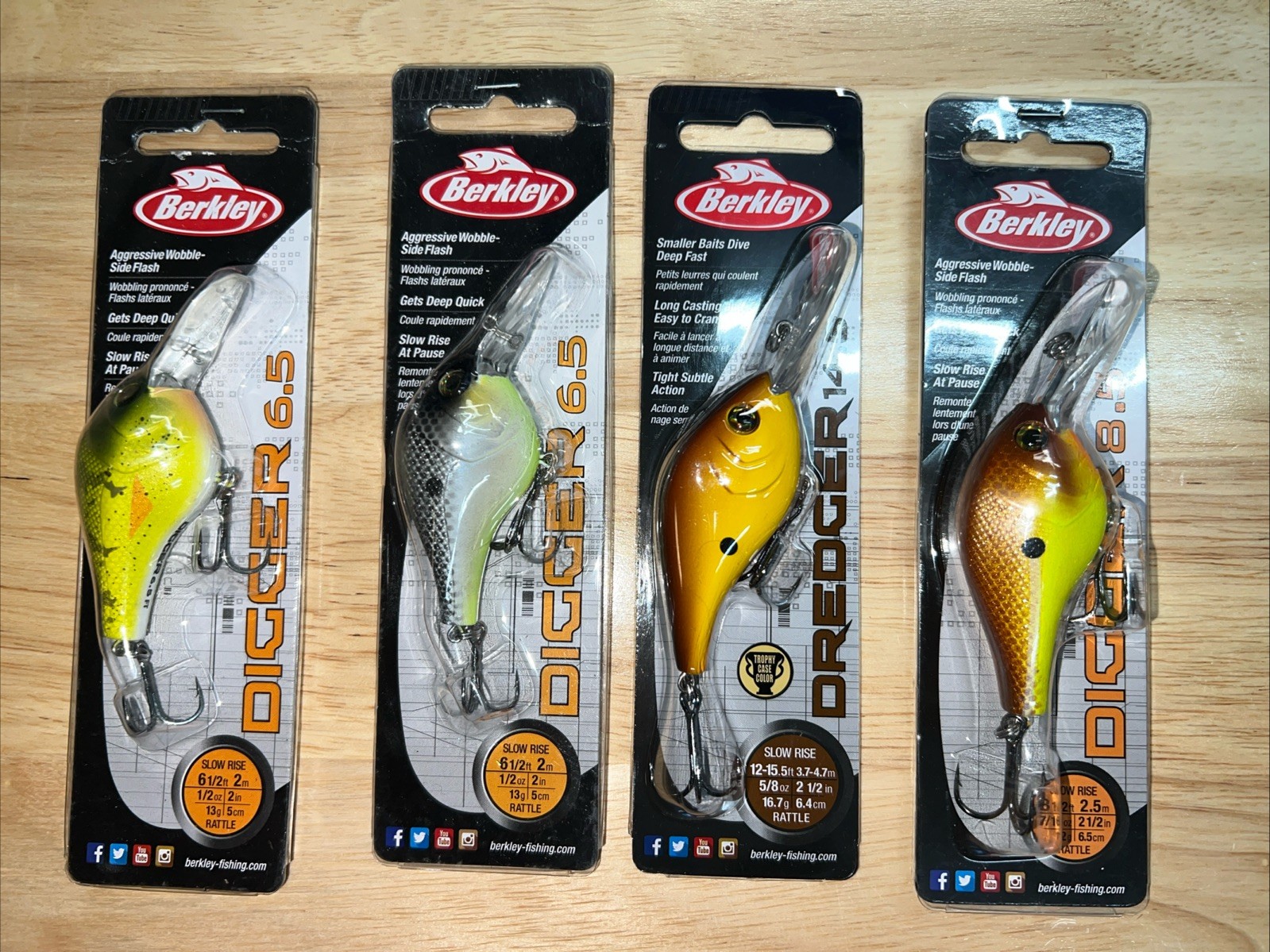 Mixed Berkley Fishing Lures- 4 Lures Included
