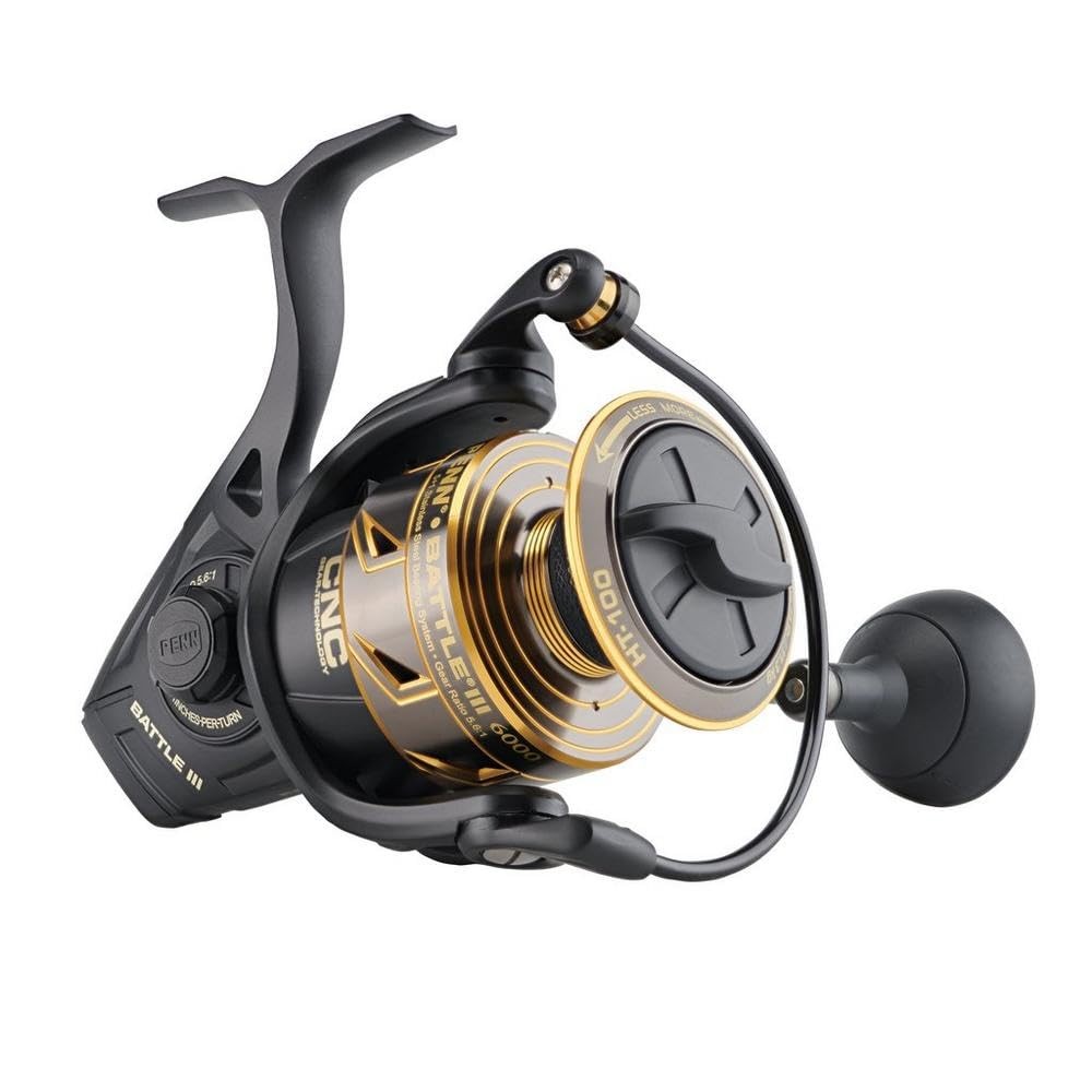 PENN Battle III Spinning Inshore/Nearshore Fishing Reel HT-100 Front Drag Up to