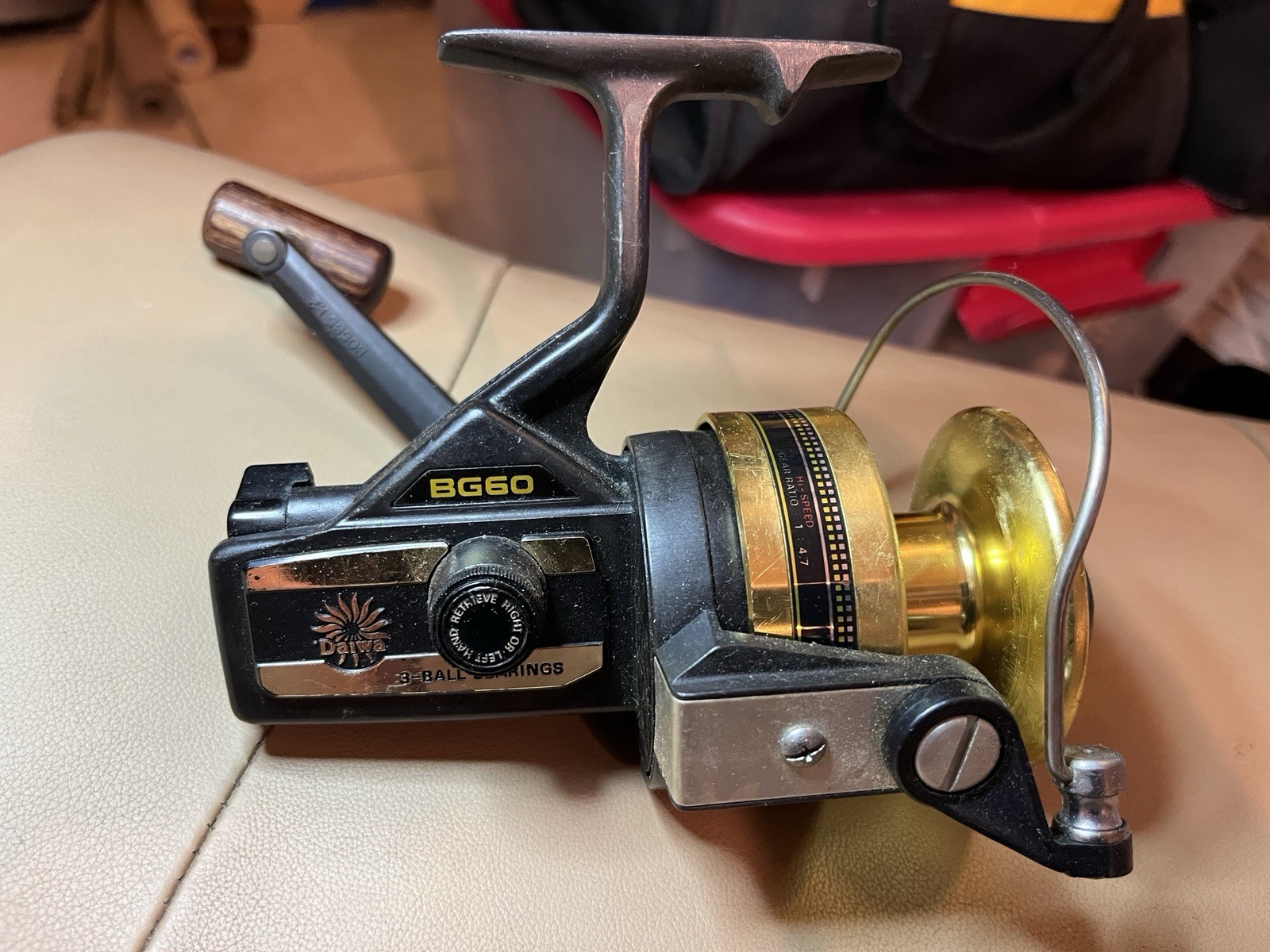 Vintage Daiwa BG60 Black Gold BG 60 Spinning Fishing Reel