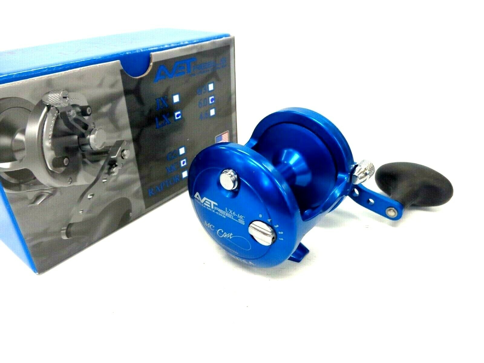 Avet LX6.0 MC G2 NGP Single Speed Lever Drag Reel MC Cast Right Handed – BLUE