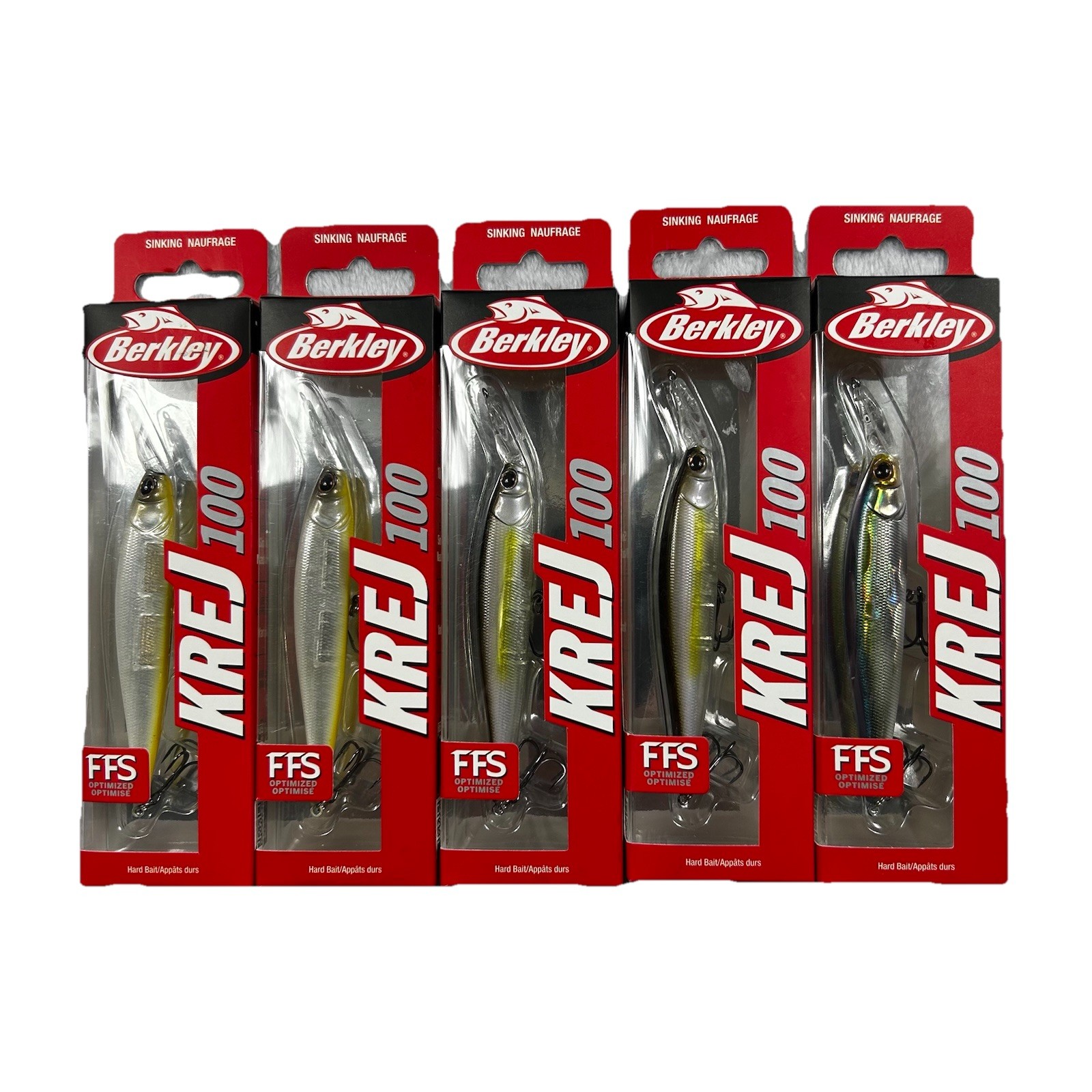 5 New Berkley Krej 100 Jerkbait – 3.9 Inch FFS Optimized Hard Baits In 3 Colors