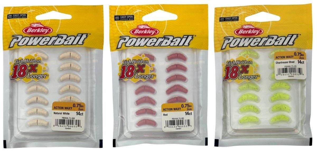 Berkley Powerbait Action Waxy New  Chartreuse Shad 0.75″