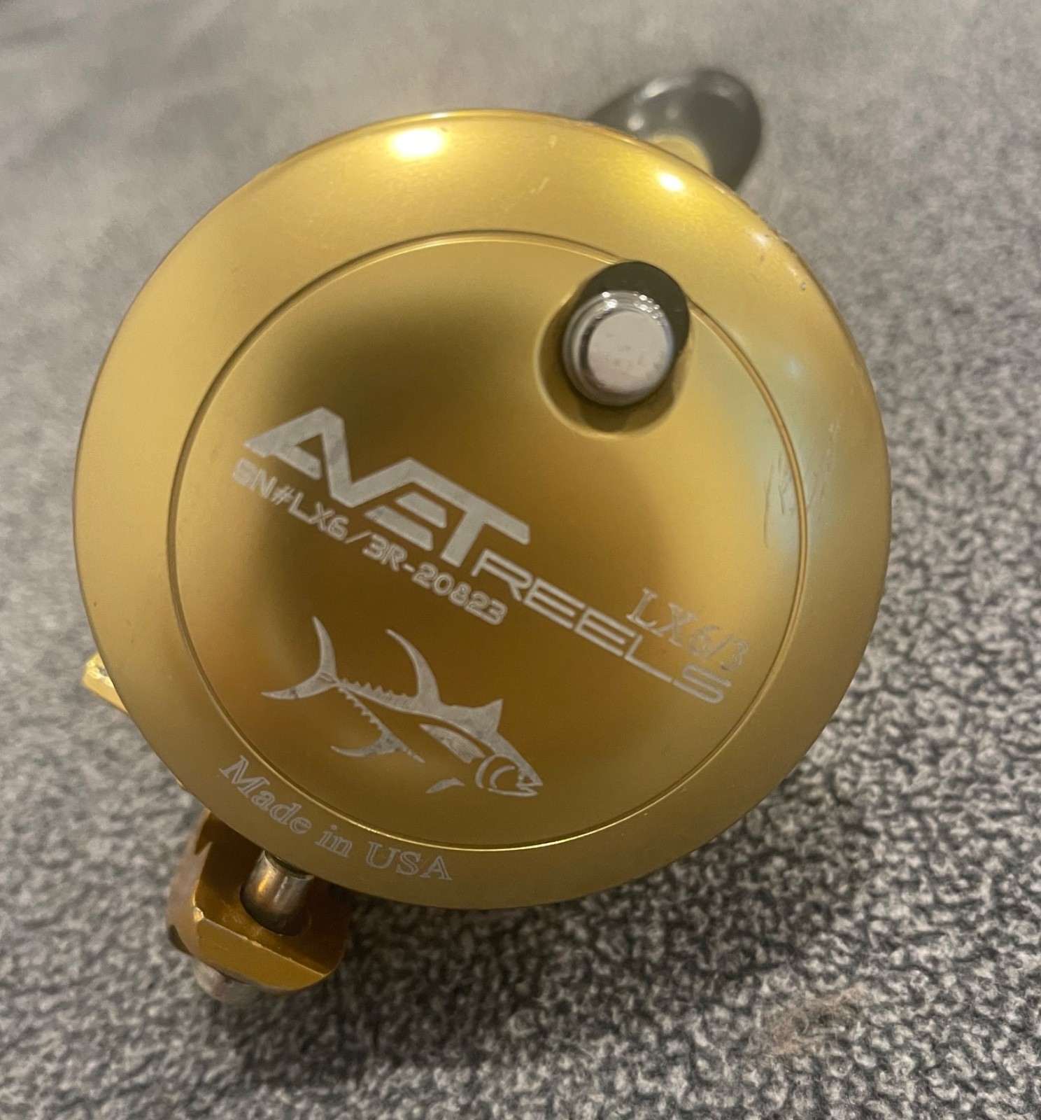 Avet LX 6/3 Two-Speed Fishing Reel – Gold Right-Hand  With Line FREE SHIP