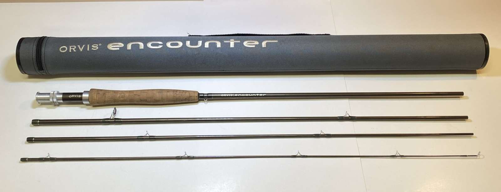Orvis Encounter 9′ 5wt 3-1/2oz 4-Piece Travel Fly Fishing Rod w/ Case Excellent