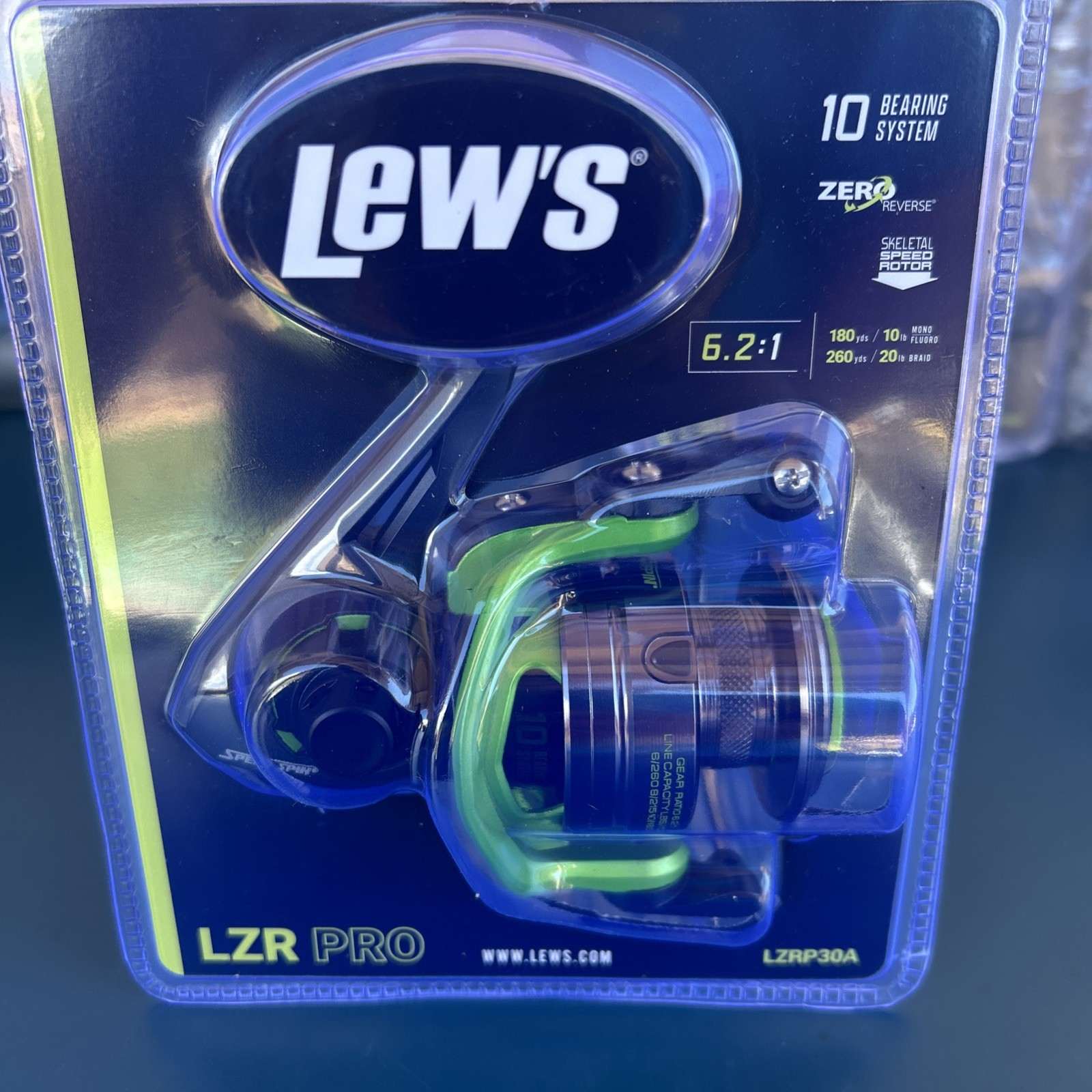 NEW – Lew’s LZRP30A LZR Pro Speed Fishing Reel 6.2:1 10 Bearing System Lew’ Fish