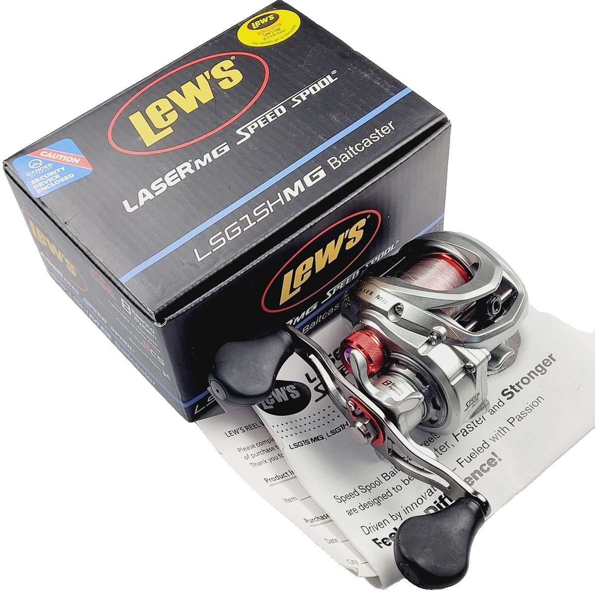 Lew’s Baitcasting Reel Laser MG LSG1SHMG R/H 8BB Speed Spool Silver in Box