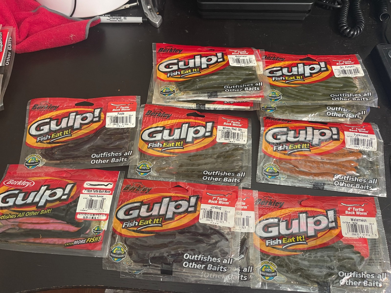 Berkley Gulp! 4-7″ Turtle Back Worm 10-12ct Many Colors NIP