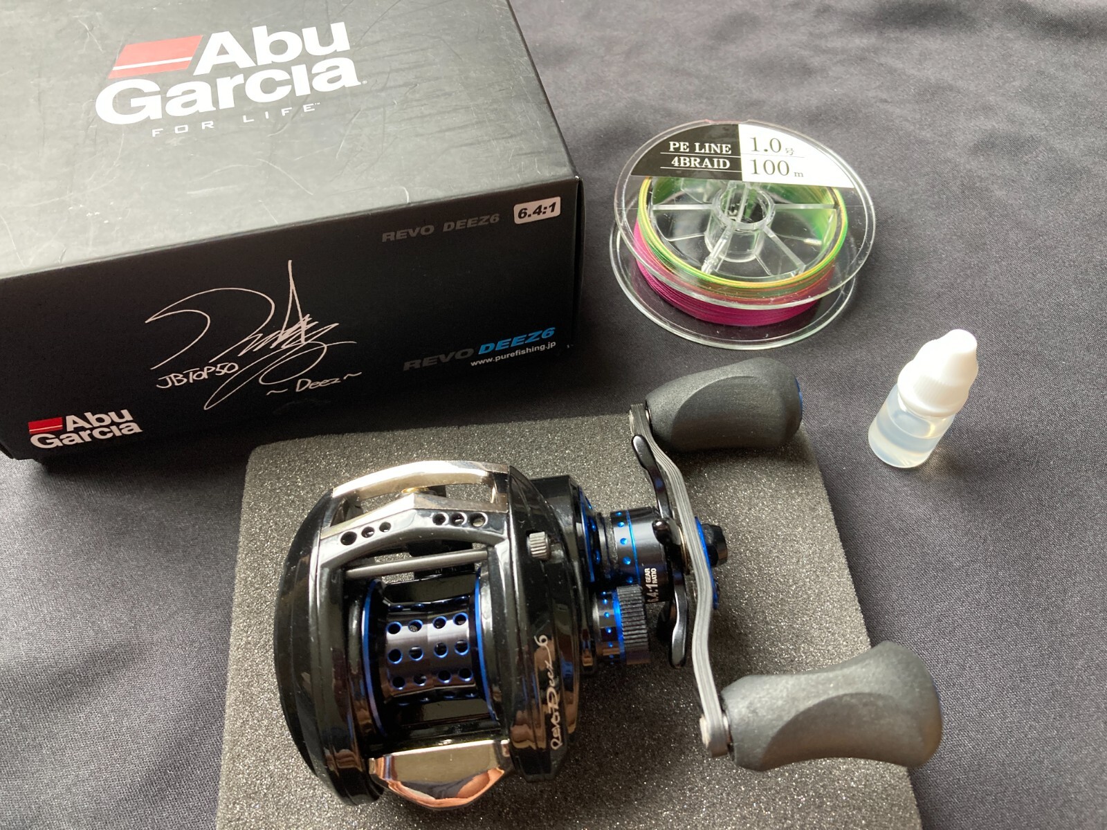 Abu garcia Revo DEEZ6 used very good bait reel W/Box Right PE Line from Japan