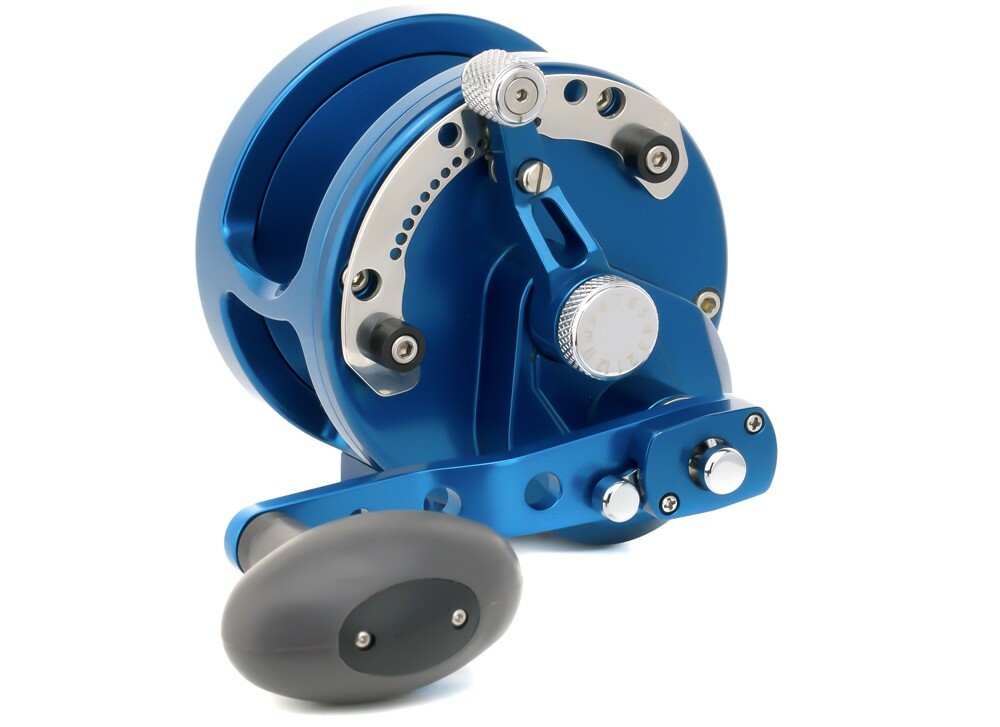 Avet HXJ 5/2 MC Two-Speed Lever Drag Casting Reel HXJ5/2MC BLUE – Right Handed