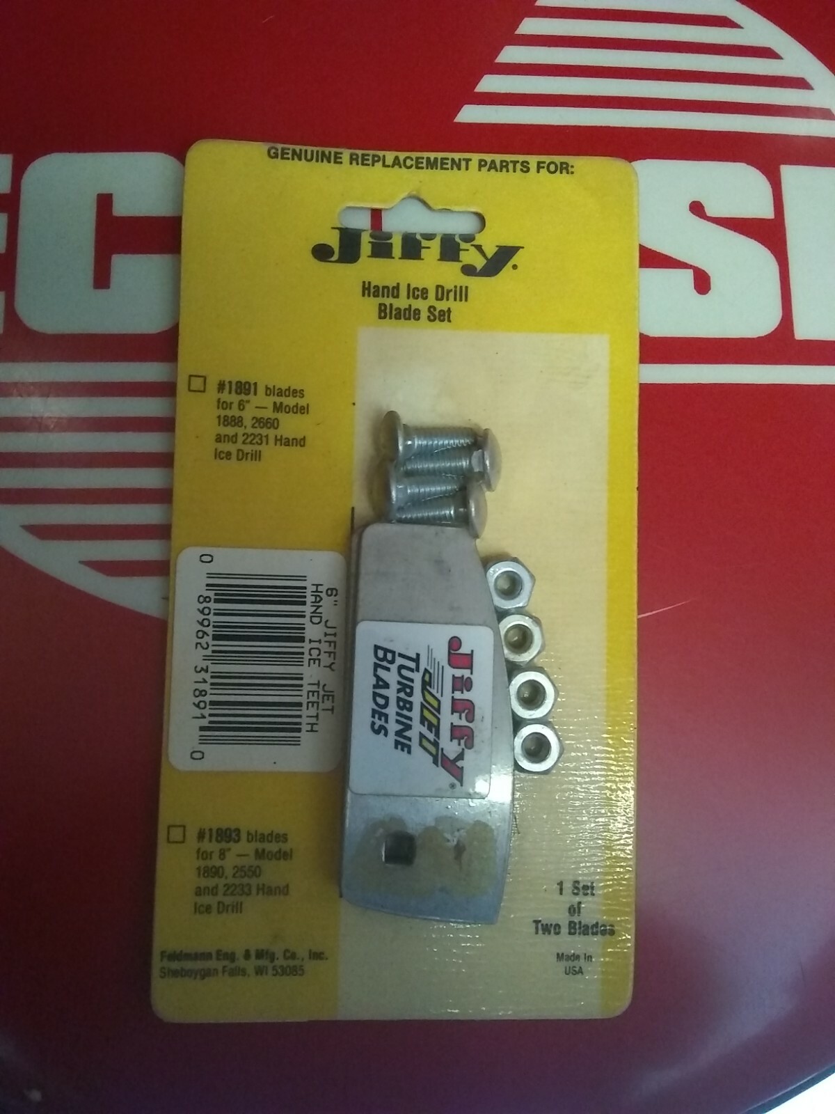JIFFY ICE AUGER 1891 BLADES FOR 6″ 1888 2660 2231 HAND ICE AUGER DRILL BLADE SET