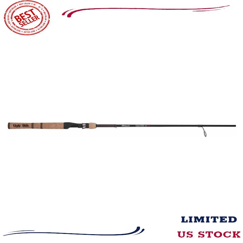 Ugly Stik 7’ Elite Spinning Rod, One Piece Spinning Rod, Durable Construction.