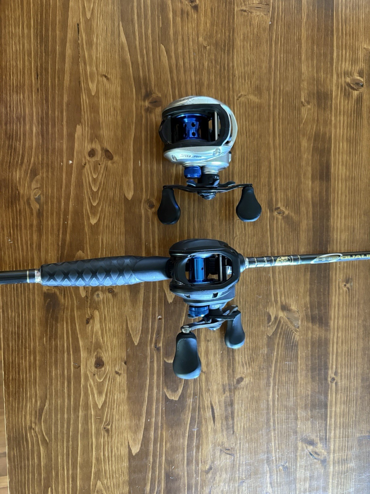 Pro Qualifier 2 7 Foot Bait Caster Rod With a Shimano SLX Reel On It