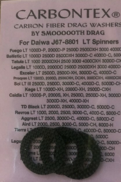 DAIWA TATULA LT  1000, 2000 DXH, 2500, 3000, 4000 CXH & 3000 D-CXH CARBONTEX