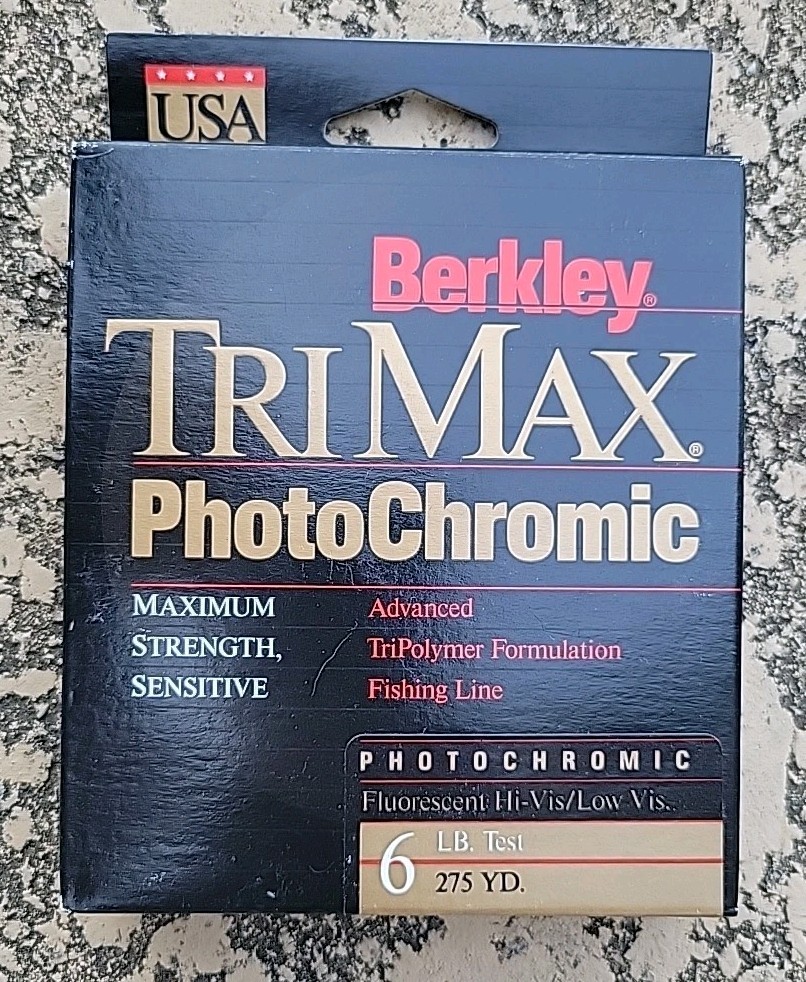 Berkley TriMax Photochromic Fishing Line 6 Lb 275 Yd Fluorescent Hi/Low Vis.