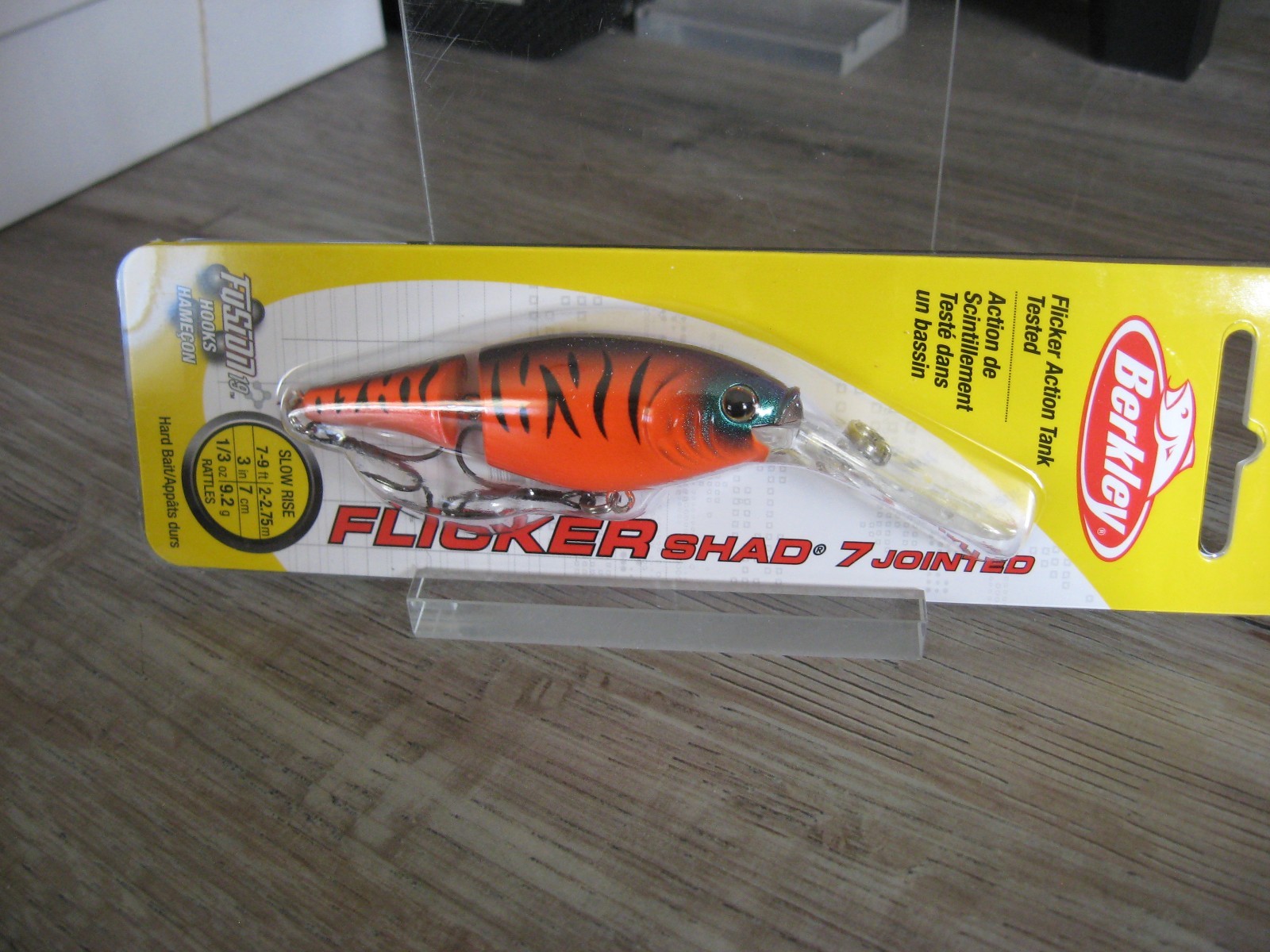 Berkley 3″ Flicker Shad 7 Jointed Fishing Lure 1/3 Oz Slow Rise – Blaze Color