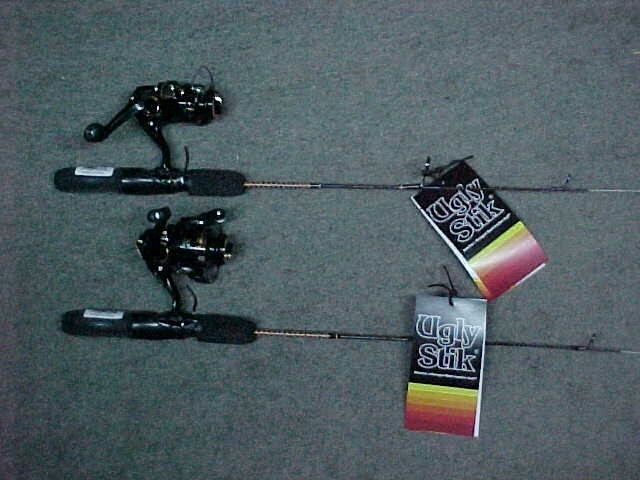 TWO NEW Shakespeare Ugly Stik Ice Fishing Spinning Combo 26″ Light Action rods