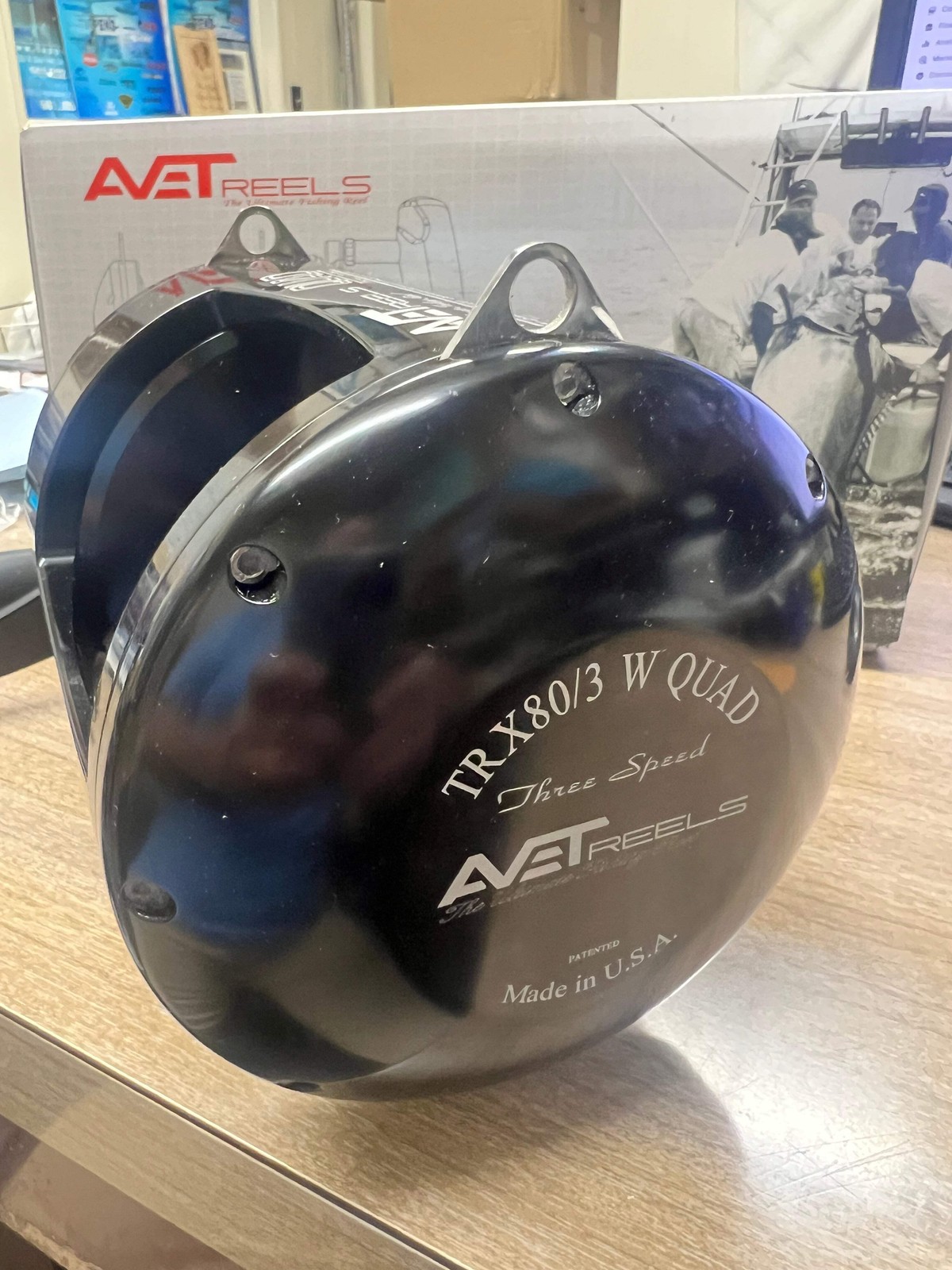 Avet T-RX W80/3 Quad 3 Speed Reel Black