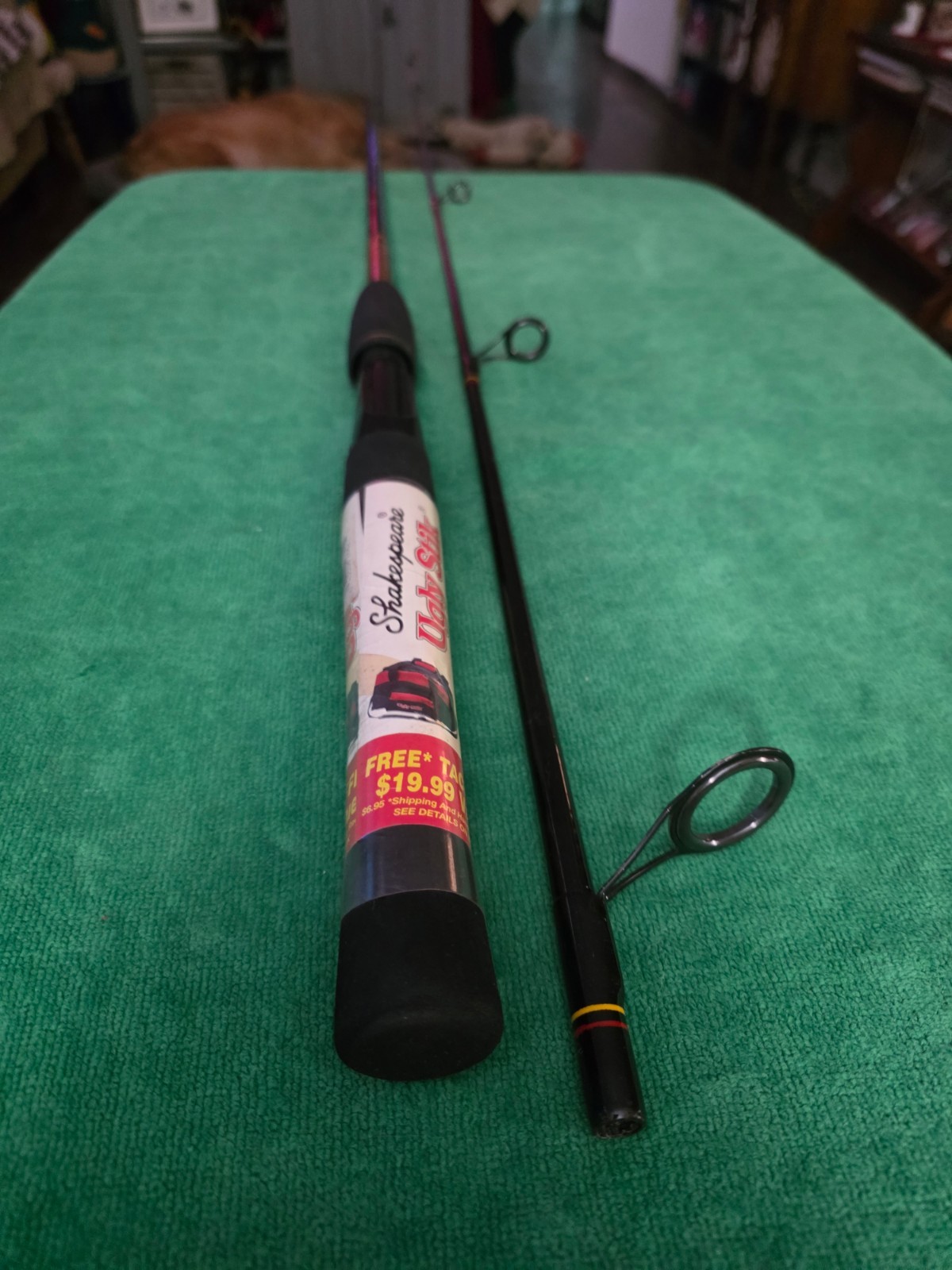 Shakespeare Ugly Stik 5′ 10″ 2pc spinning Fishing Rod SPL-1102 medium action post thumbnail image