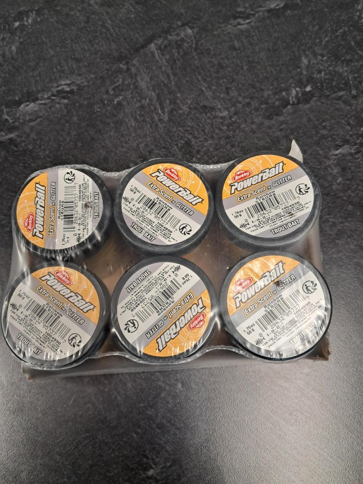 Berkley PowerBait Extra Scent Glitter Rainbow Trout Bait 1.75Oz pkg. of 6