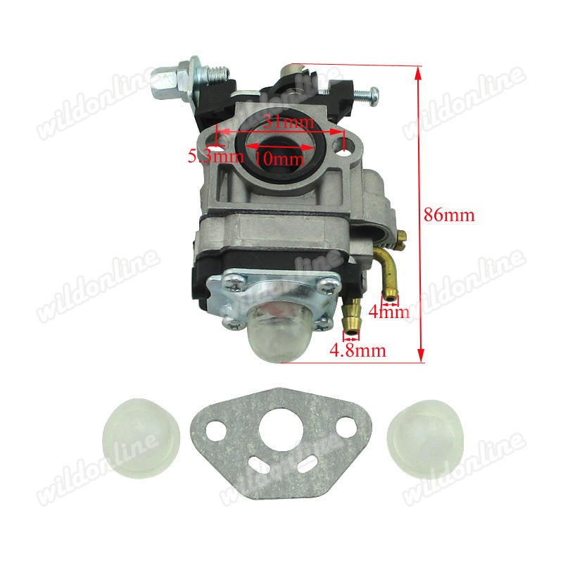 Carburetor W/Gasket For Jiffy Ice Auger Jiffy 2 Cycle Engine Replace Carb # 4082