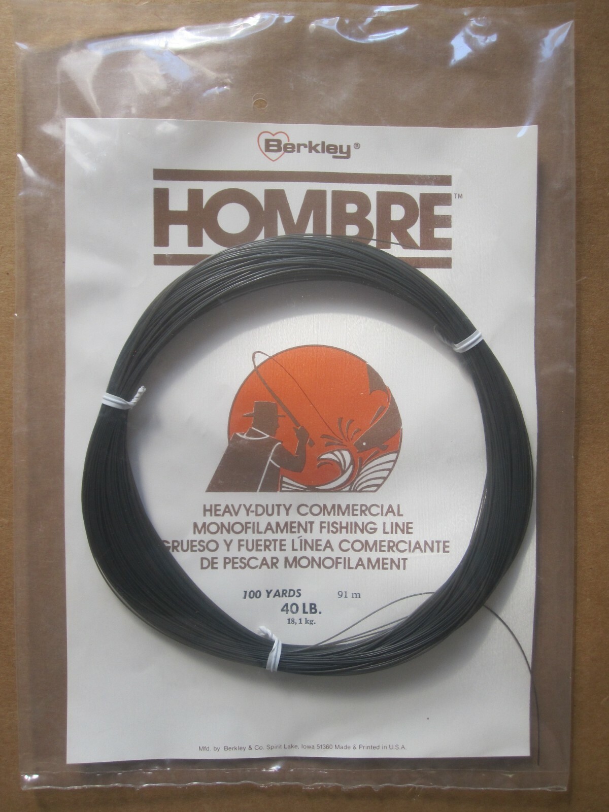 Berkley Hombre Heavy Duty Commercial Monofilament Fishing Line 100 yds 40 lb
