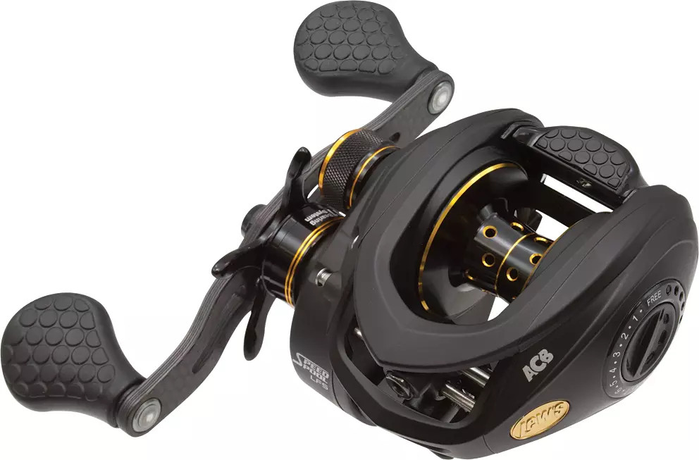 Lew’s Tournament Pro LFS Speed Spool Baitcasting Reel 6.8:1. Right