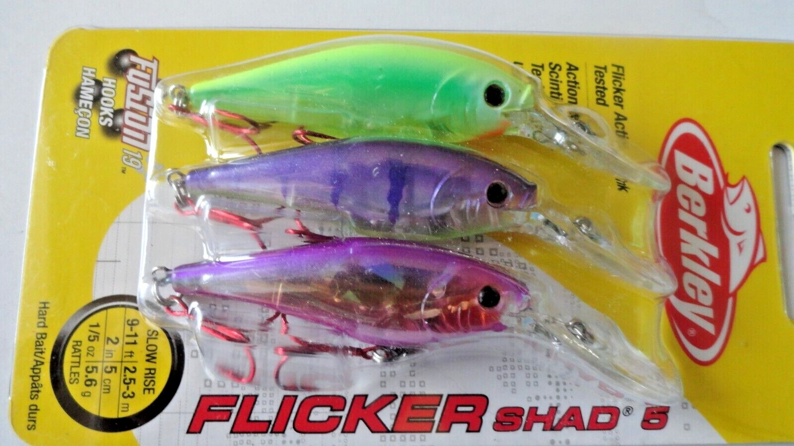 Berkley Flicker SHAD Crankbait #5 (Select Color) 3-pack