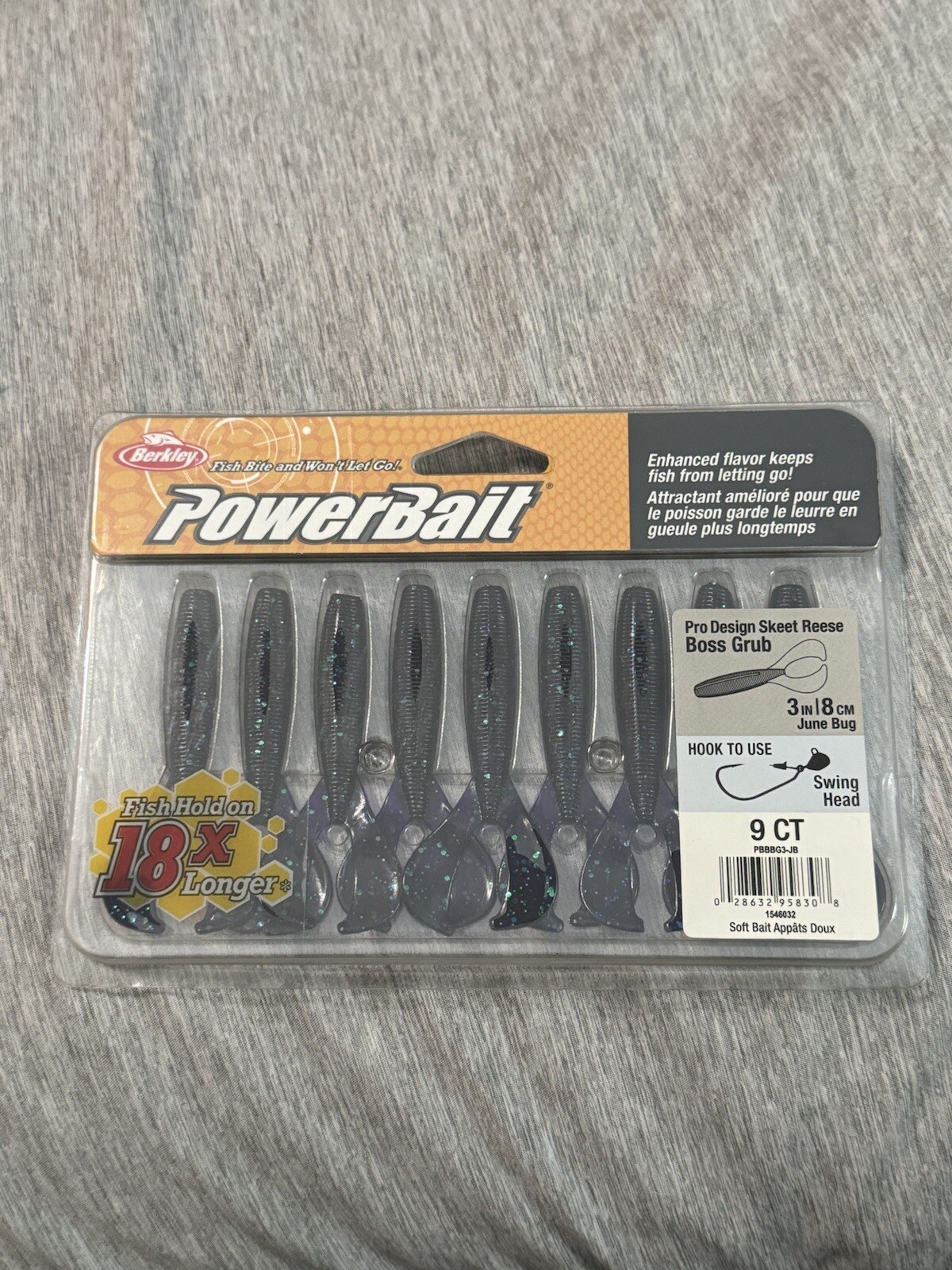 Berkley PowerBait Pro Design Skeet Reece Boss Grub 3″ June Bug