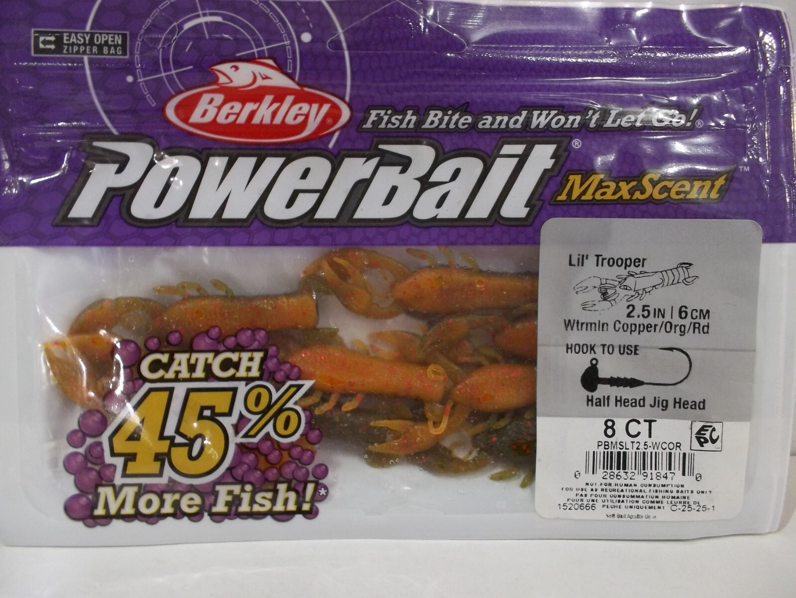 Berkley PowerBait Max Scent 2.5″ Lil Trooper choose your colors!  NIP