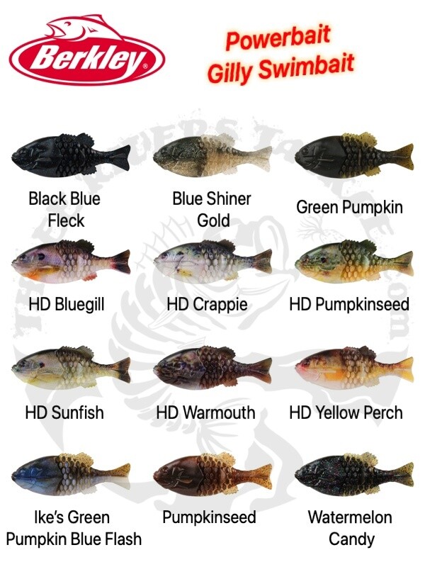 SALE – Berkley Powerbait Gilly Swimbait – Choose Size / Color