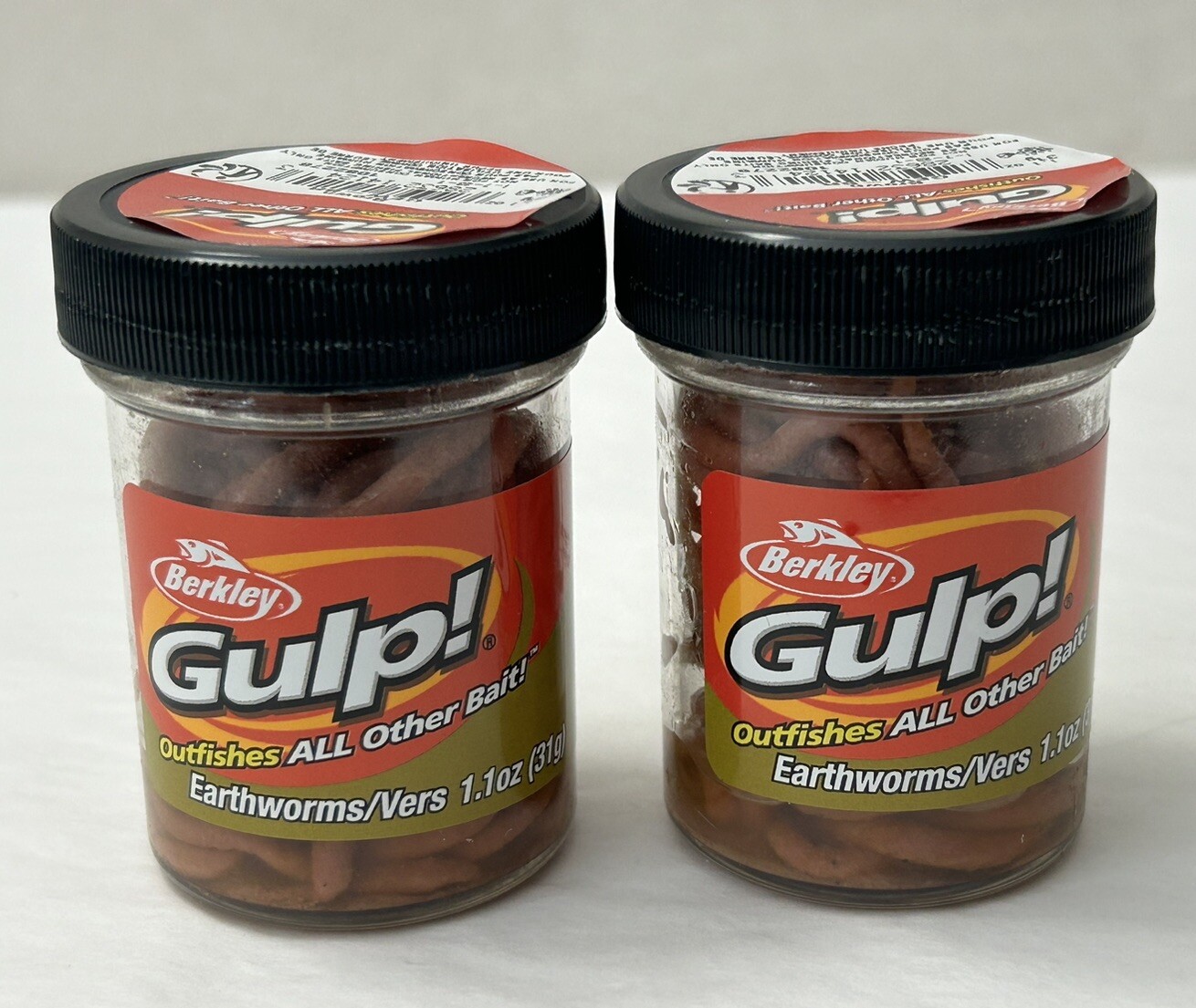 New Berkley Gulp Earthworms Soft Bait 4 Inch Briwn 1.10 oz 2-PACK (Pz6-44)