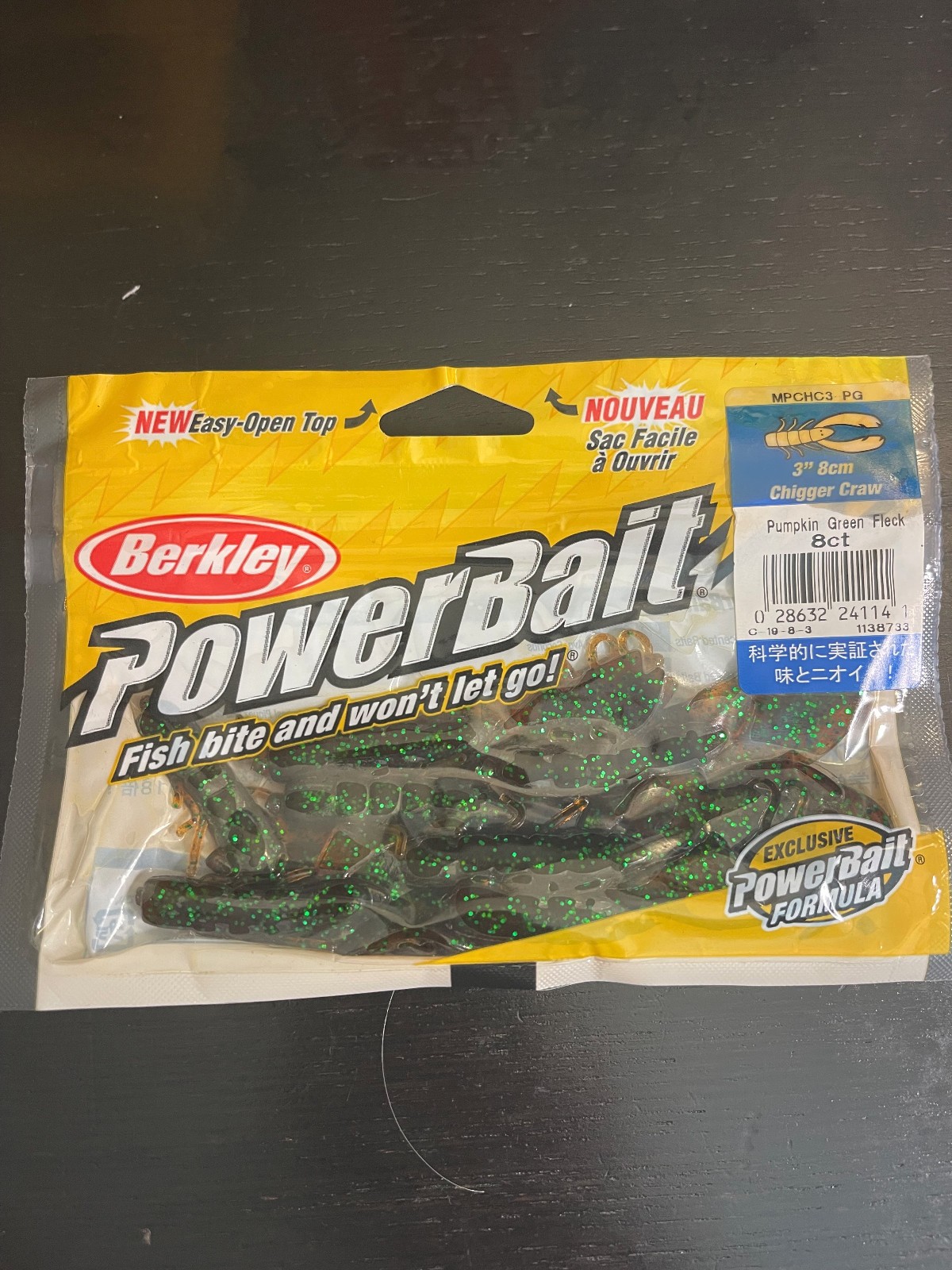 Berkley Powerbait 3″ Chigger Craw MPCHC3 8ct Many Colors NIP
