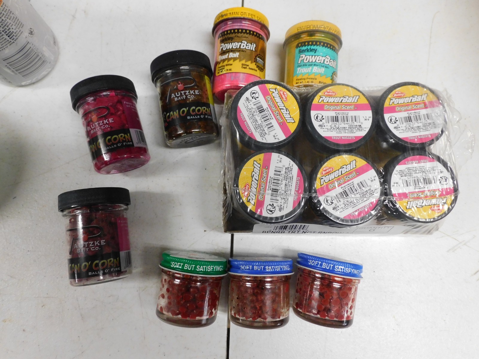 Trout Bait Lot Berkley PowerBait Dough Nuggets Pautzke Balls O’ Fire Corn